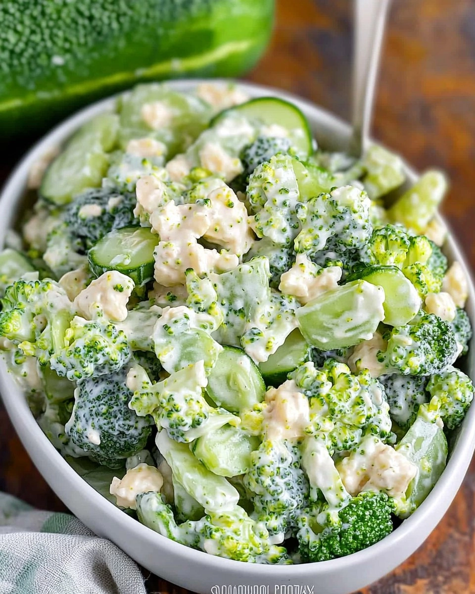 Cremiger Gurken-Brokkoli-Salat