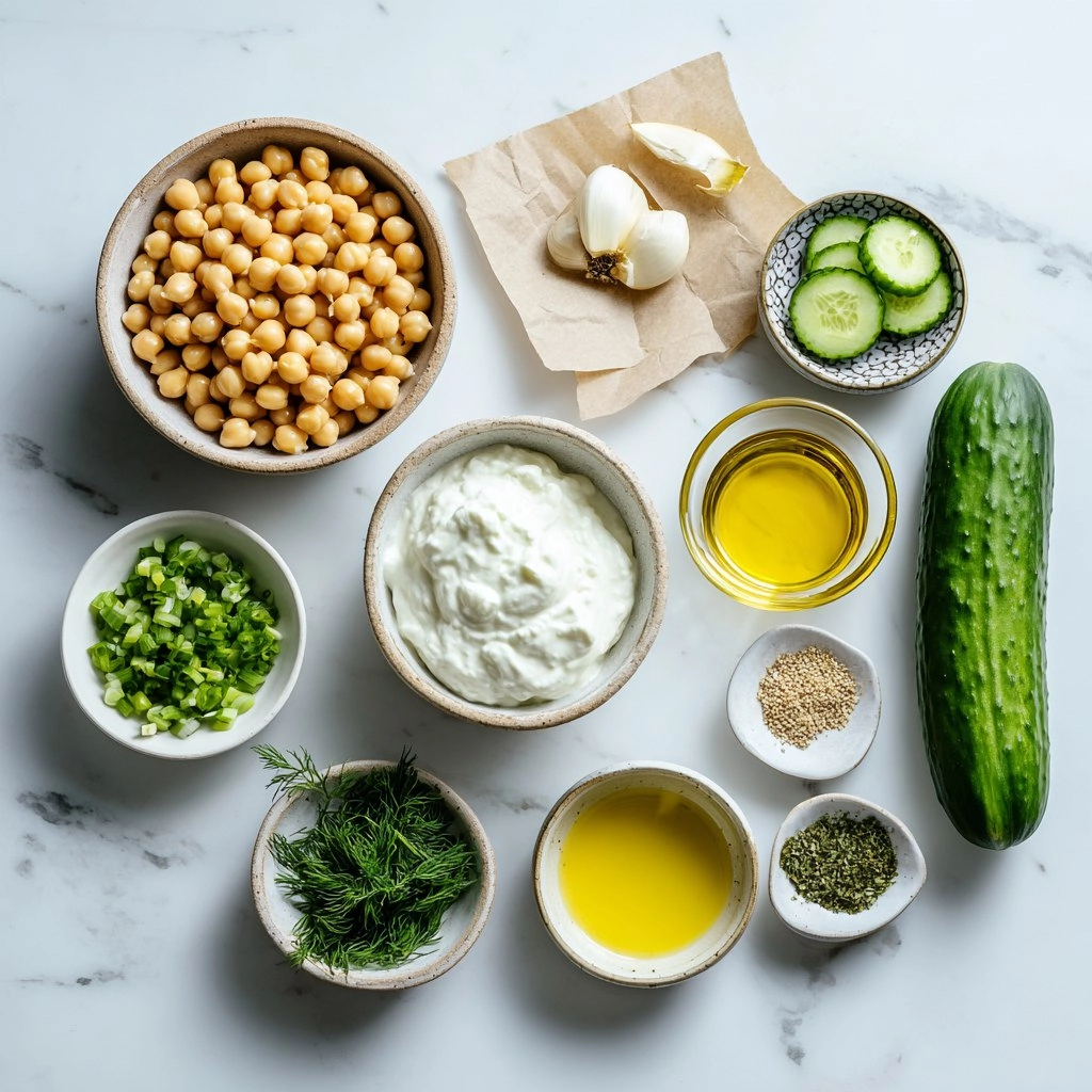 Kichererbsensalat mit Tzatziki 97 Kichererbsensalat mit Tzatziki