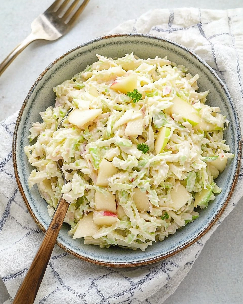 Krautsalat mit Apfel und Mayonnaise