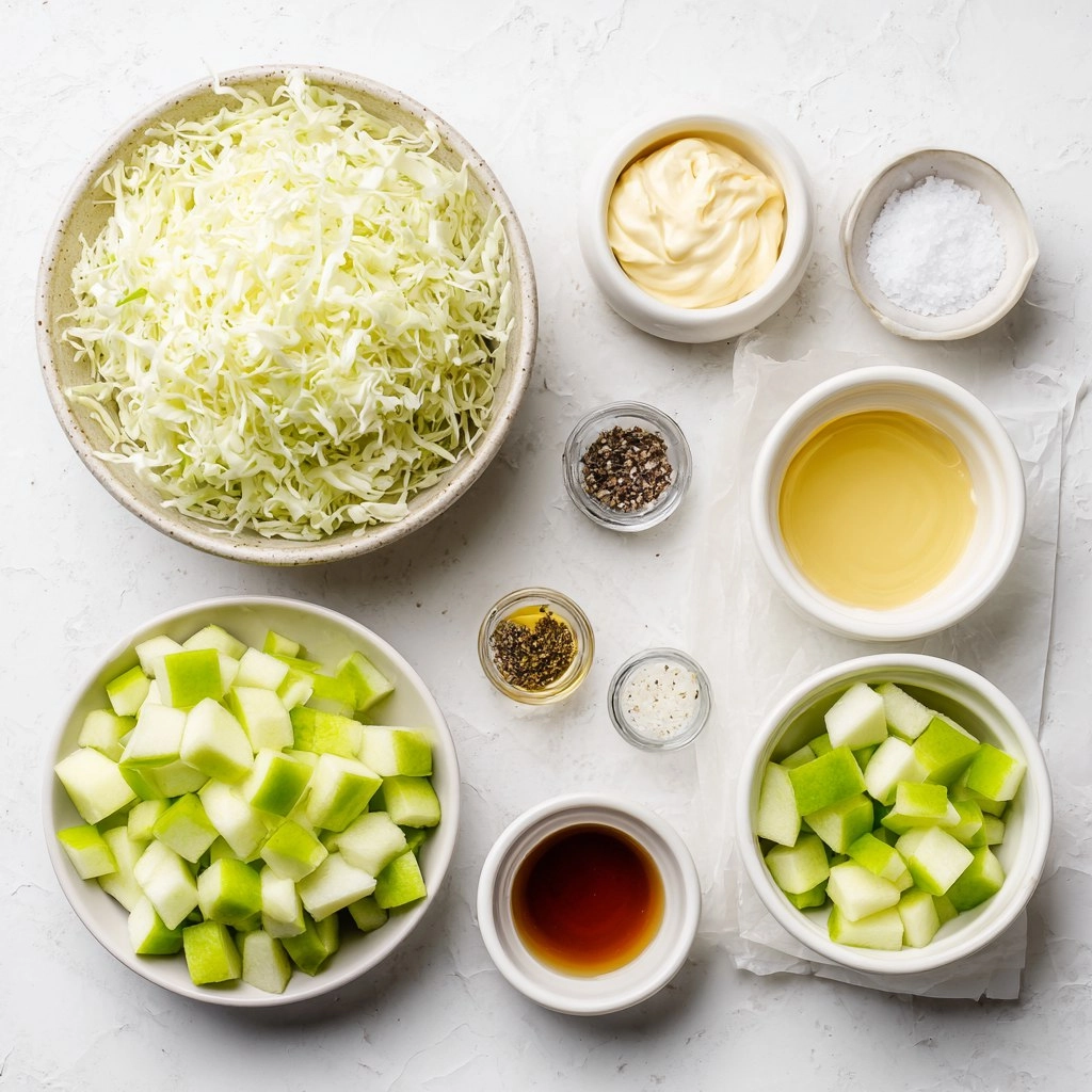 Krautsalat mit Apfel und Mayonnaise