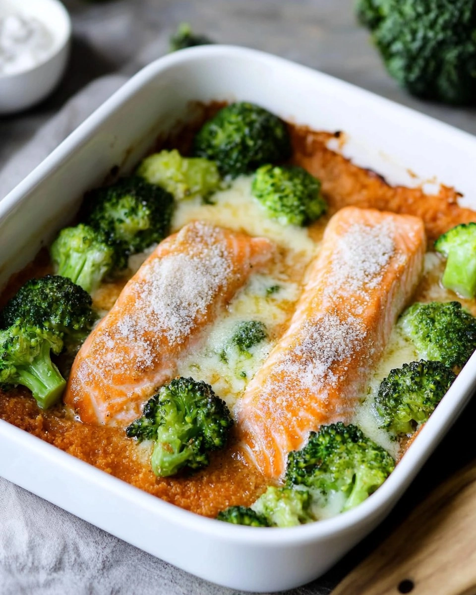 Lachs mit Brokkoli aus dem Ofen