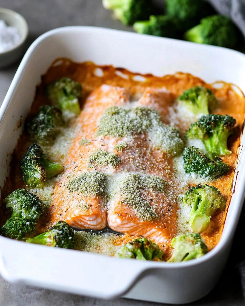 Lachs mit Brokkoli aus dem Ofen