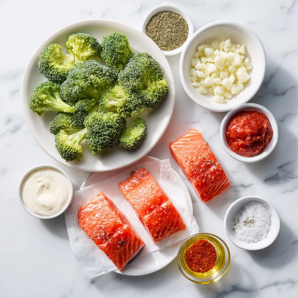 Lachs mit Brokkoli aus dem Ofen