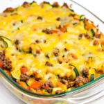 Low-Carb-Cheeseburger-Auflauf-mit-Zucchini-Rezept