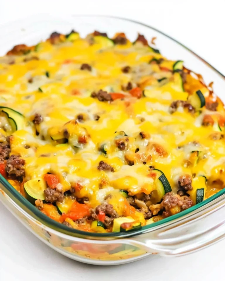 Low-Carb-Cheeseburger-Auflauf-mit-Zucchini-Rezept