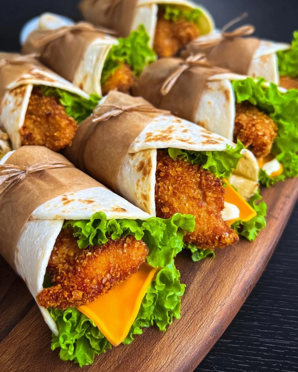 Mini Fried Chicken Wraps