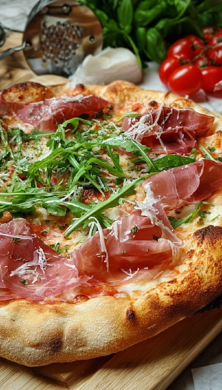 Pizza Parma – italienisches Rezept mit Parmaschinken und Rucola