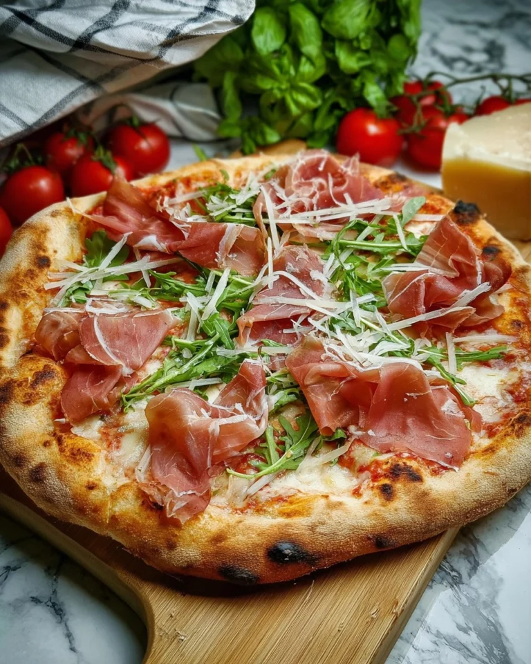 Pizza-Parma-–-italienisches-Rezept-mit-Parmaschinken-und-Rucola-Rezept