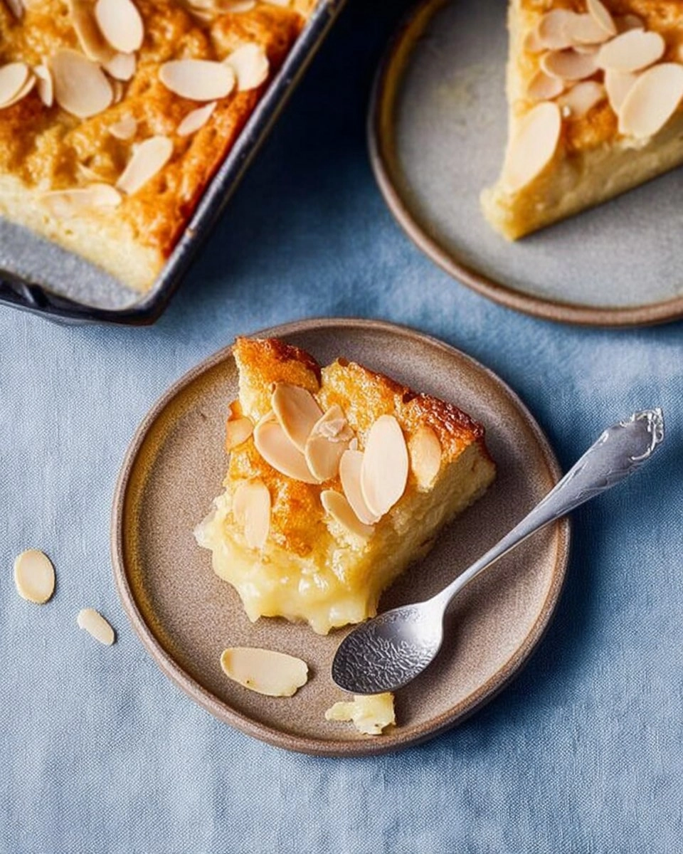 Saftiger Butterkuchen mit Pudding vom Blech