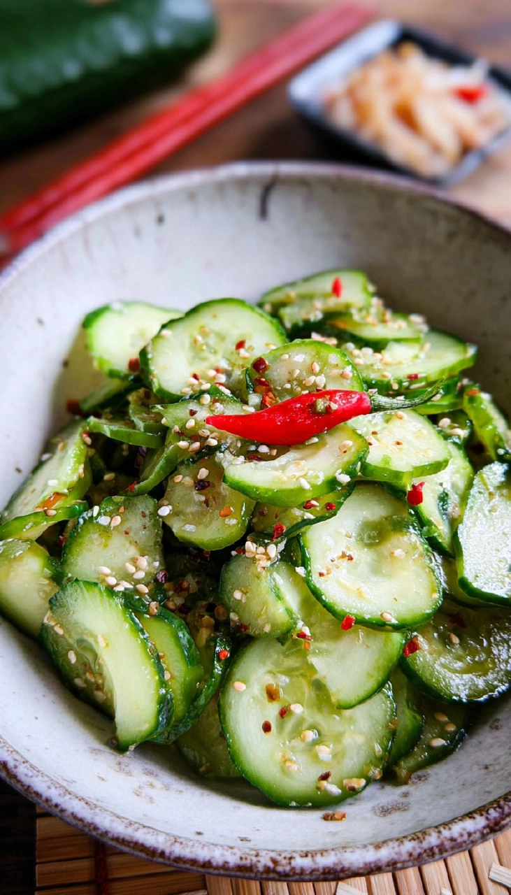 Asiatischer Gurkensalat mit Sesam 75 Asiatischer Gurkensalat mit Sesam