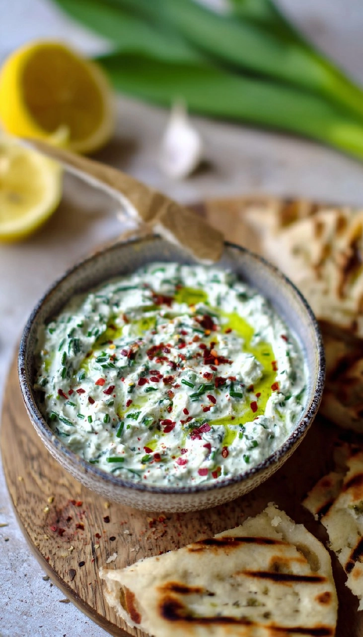 Bärlauch Dip mit Whipped Feta