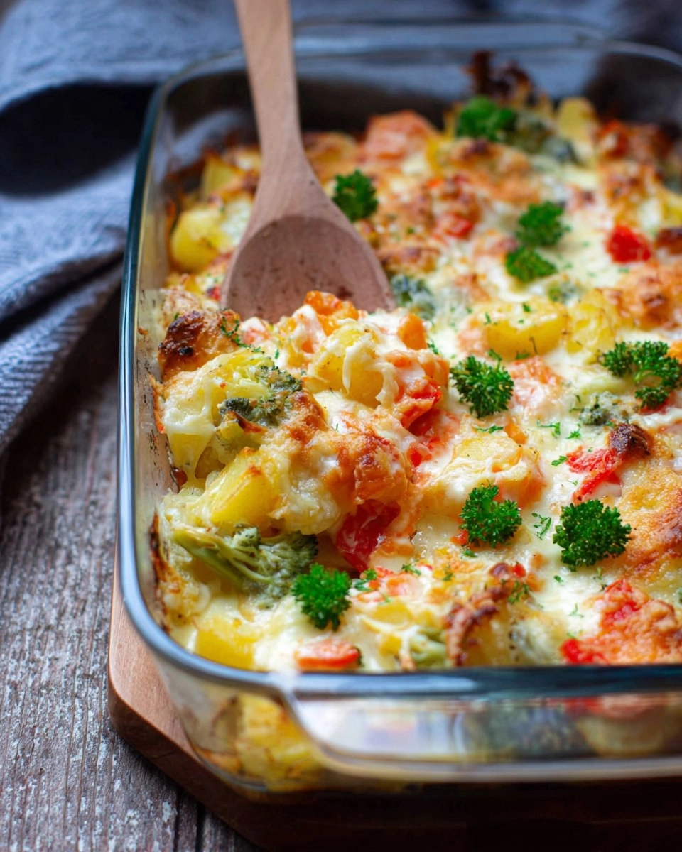 Bunter Gemüseauflauf mit Kartoffeln