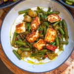 Buschbohnen-Kartoffel-Pfanne-Halloumi-Rezept