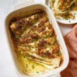 Chicorée überbacken mit Käse und Zitronen-Kräuter-Bröseln 96 Chicoree-ueberbacken-mit-Kaese-und-Zitronen-Kraeuter-Broeseln-Rezept