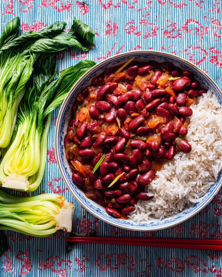Chinesische-Kidneybohnen-auf-Reis-Rezept