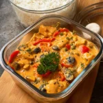 Cremige-Haehnchenpfanne-mit-Reis-Rezept