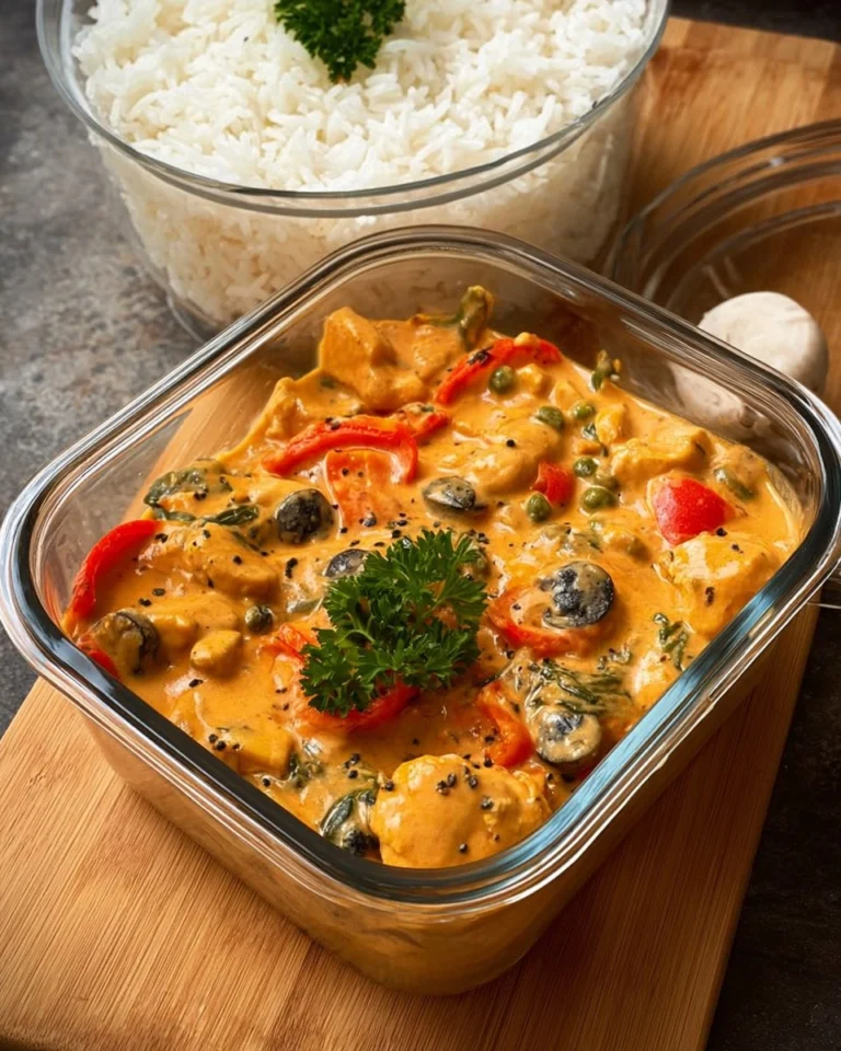 Cremige-Haehnchenpfanne-mit-Reis-Rezept