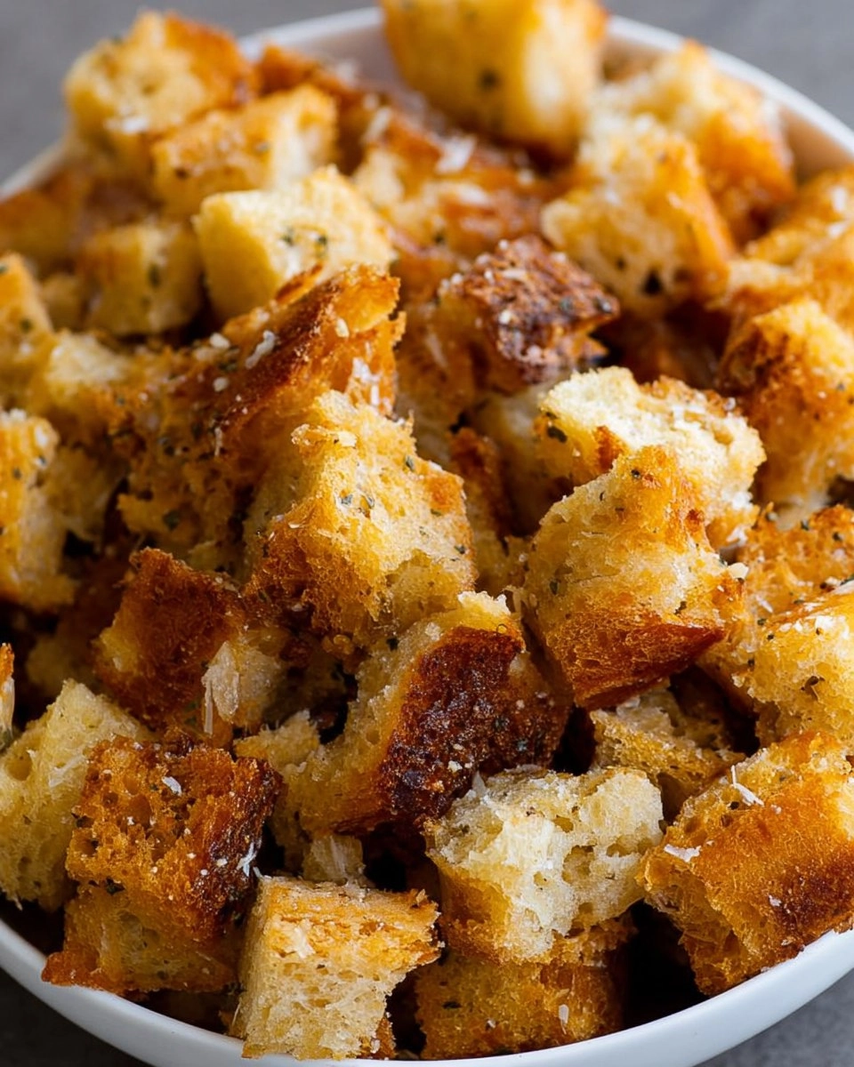 Croutons mit Parmesan aus dem Ofen 59 Croutons mit Parmesan aus dem Ofen