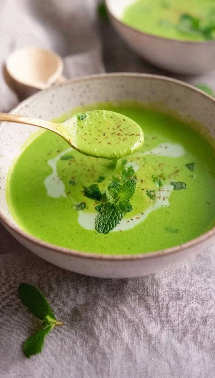 Erbsensuppe mit Minze: Knallgrün, erfrischend