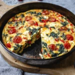 Frittata mit Tomaten, Paprika und Spinat 96 Frittata-mit-Tomaten-Paprika-und-Spinat-Rezept