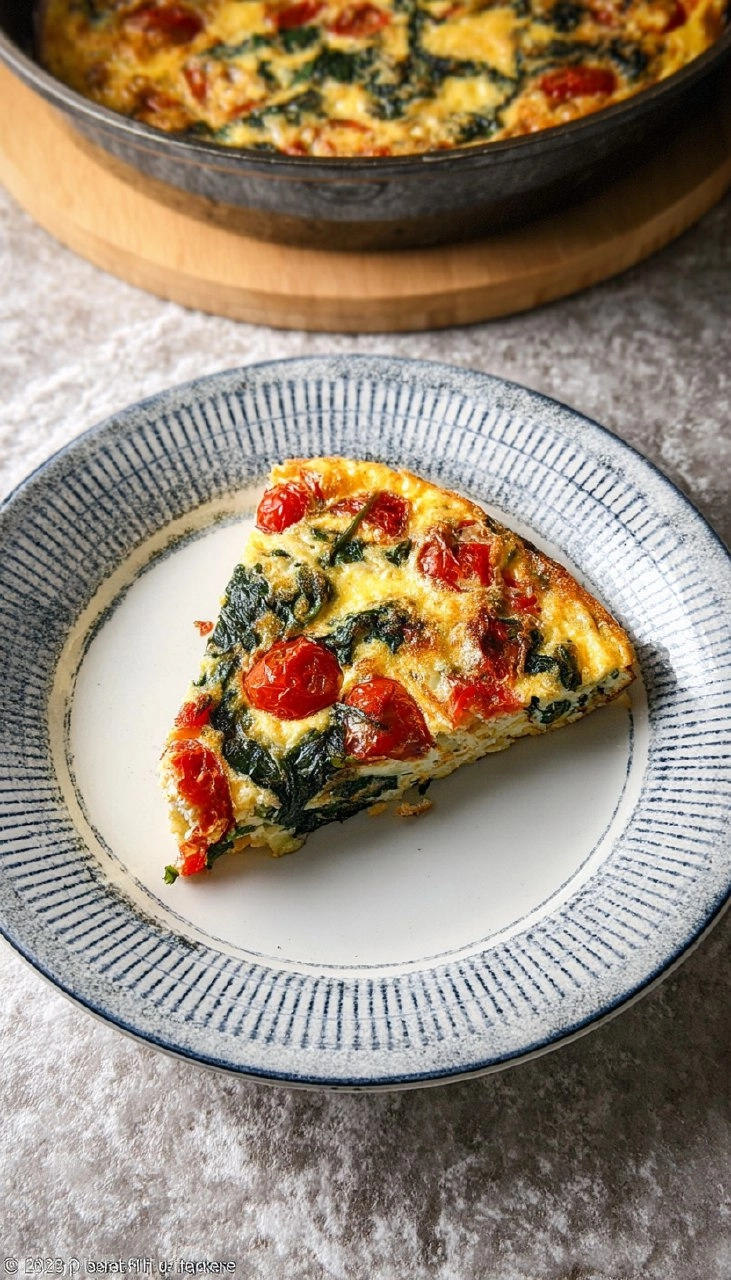 Frittata mit Tomaten, Paprika und Spinat 95 Frittata mit Tomaten, Paprika und Spinat
