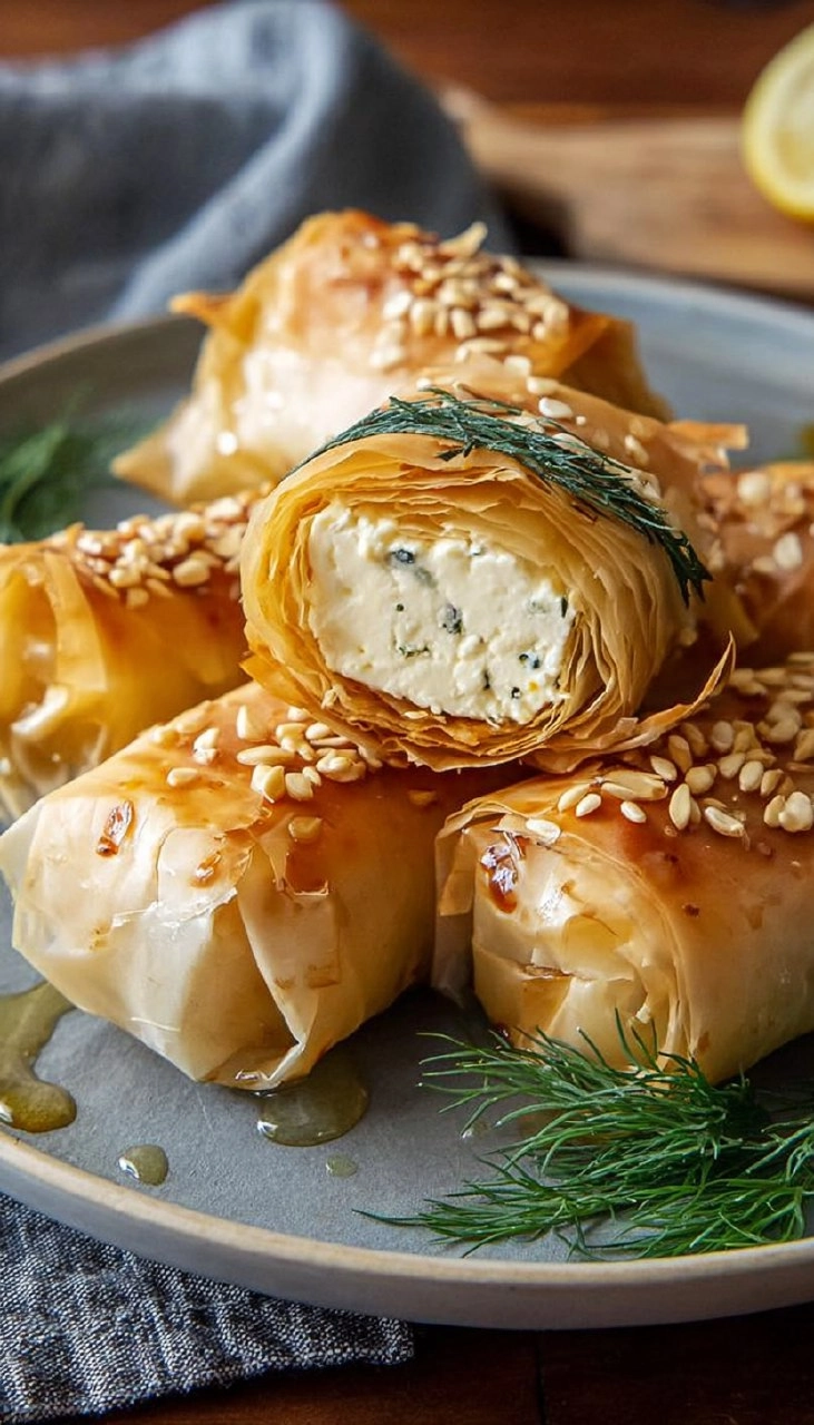 Gebackener Feta im Filoteig