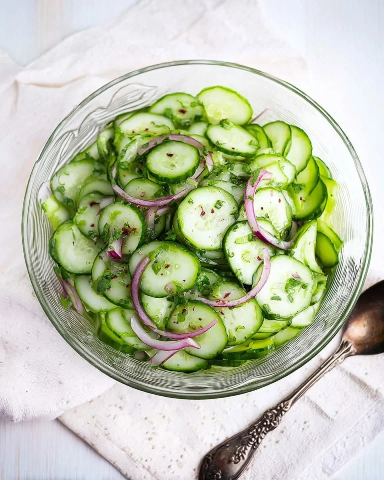 Gurkensalat-mit-Essig-und-Oel-Rezept