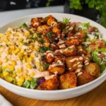 Kartoffel Hähnchen Bowl mit Mais Salat 141 Kartoffel-Haehnchen-Bowl-mit-Mais-Salat-Rezept