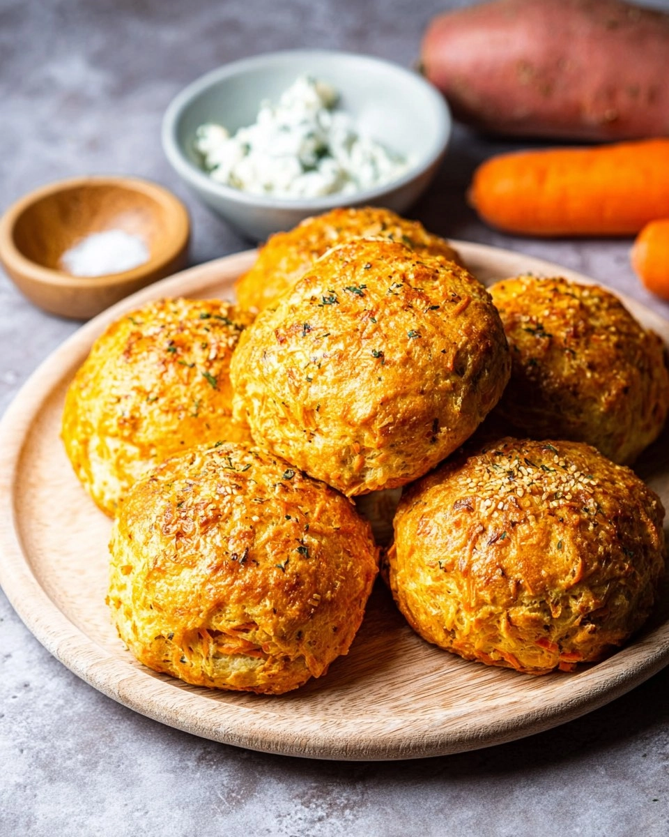 Möhren-Hüttenkäse-Brötchen