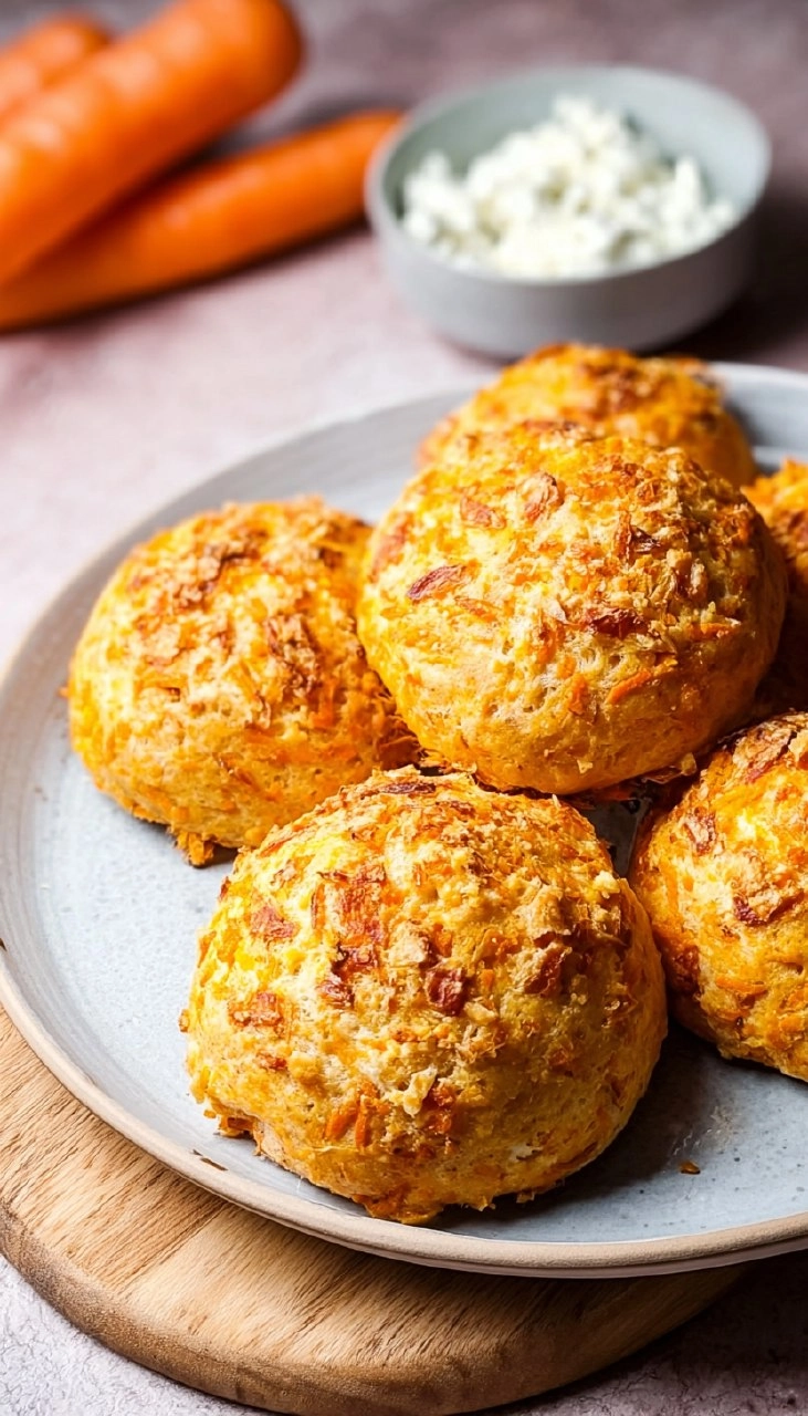 Möhren-Hüttenkäse-Brötchen