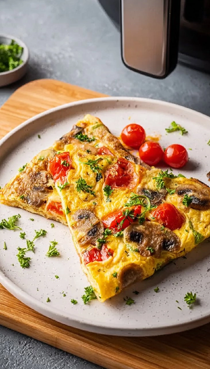 Omelette mit Gemüse aus dem Airfryer