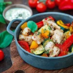 One-Pot-Haehnchen-mit-Gemuese-aus-der-Heissluftfritteuse-Rezept