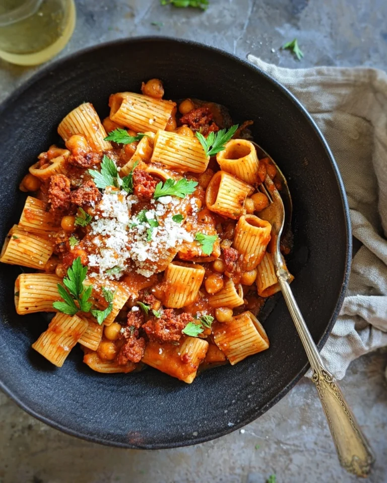 One-Pot-Pasta-mit-Kichererbsen-Chorizo-Rezept
