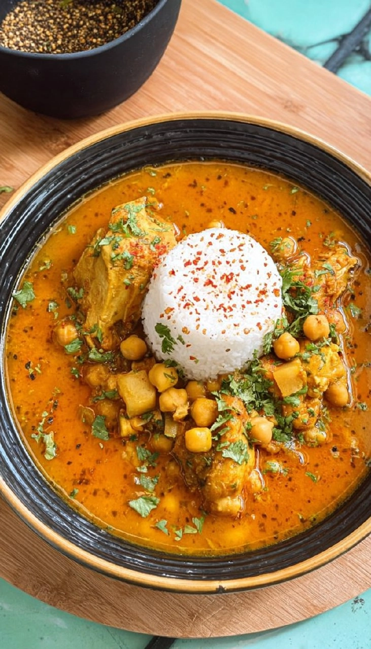 Pakistanisches Hähnchen Curry mit Kichererbsen