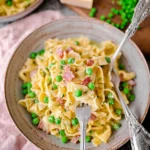 Pasta mit Pancetta und Erbsen 81 Pasta-mit-Pancetta-und-Erbsen-Rezept