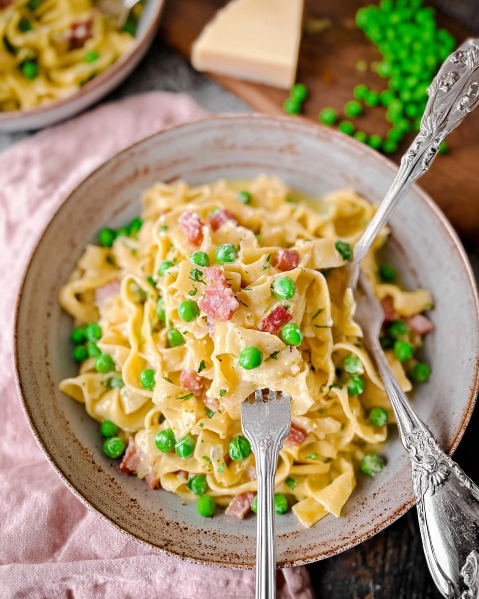 Pasta mit Pancetta und Erbsen 79 Pasta mit Pancetta und Erbsen
