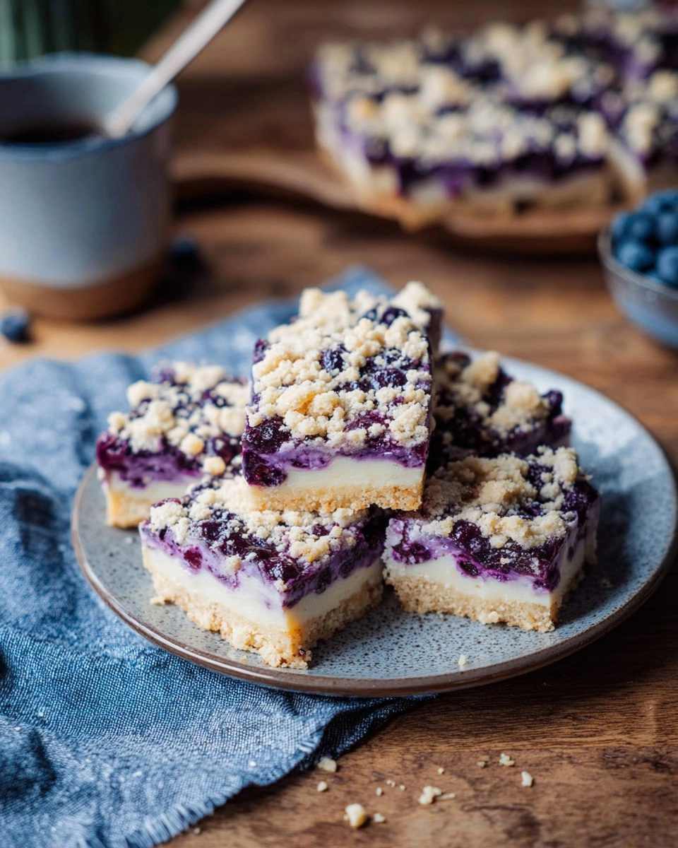 Quarkkuchen vom Blech mit Blaubeeren und Streuseln