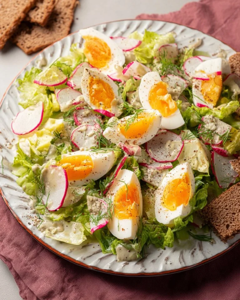 Radieschensalat-mit-Ei-und-Joghurt-Rezept