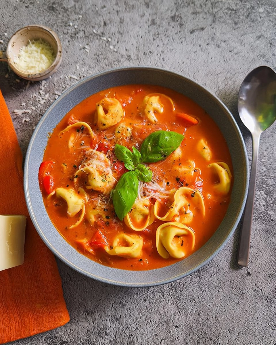 Schnelle Tomatensuppe mit Tortellini & Paprika 114 Schnelle Tomatensuppe mit Tortellini & Paprika