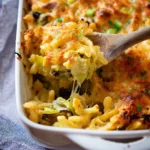 Schneller-Spaetzleauflauf-mit-Lauch-Kaese-Rezept