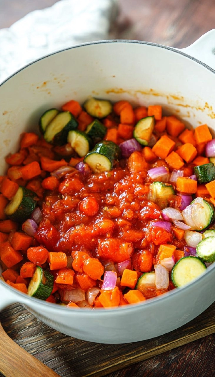Tomatensauce mit verstecktem Gemüse 80 Tomatensauce mit verstecktem Gemüse
