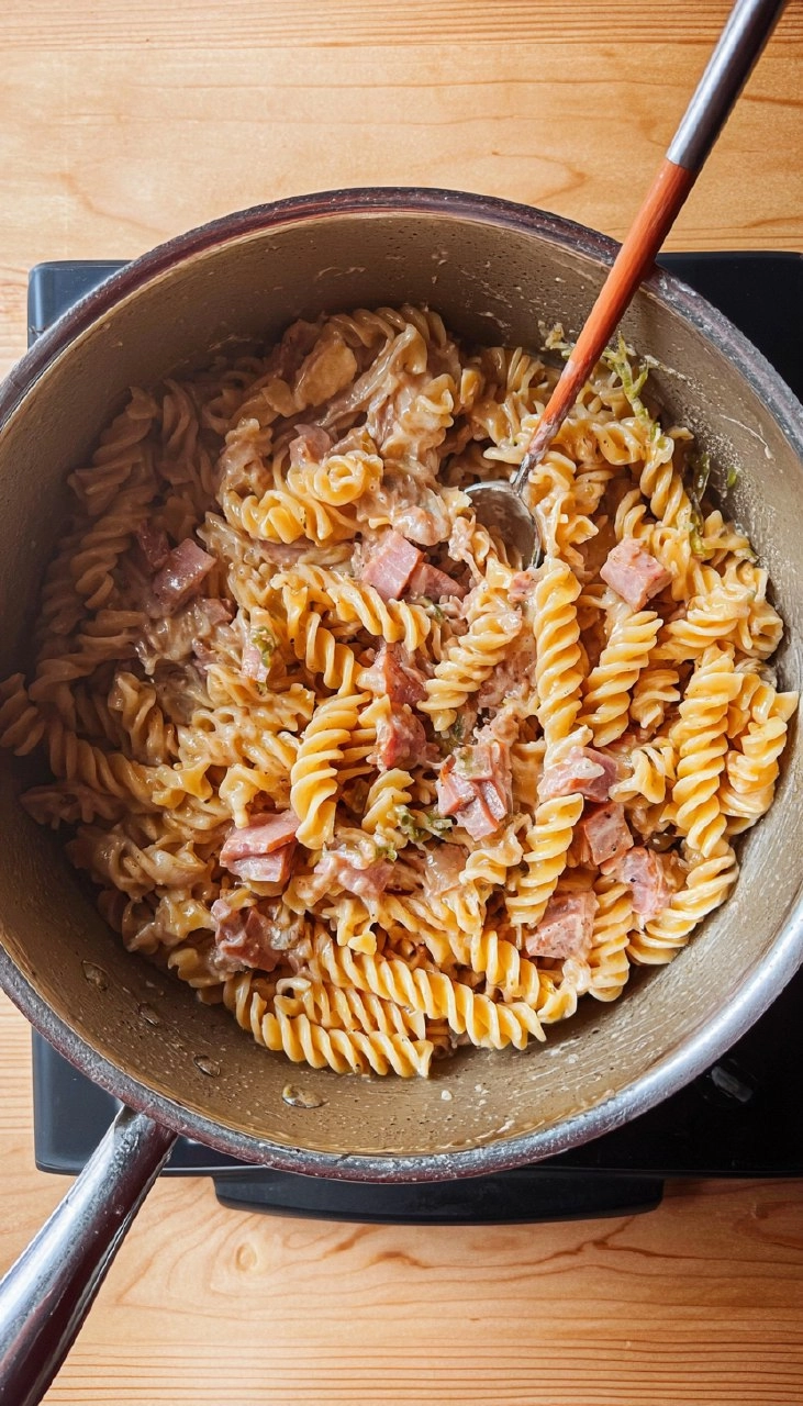 Vegane Schinkennudeln
