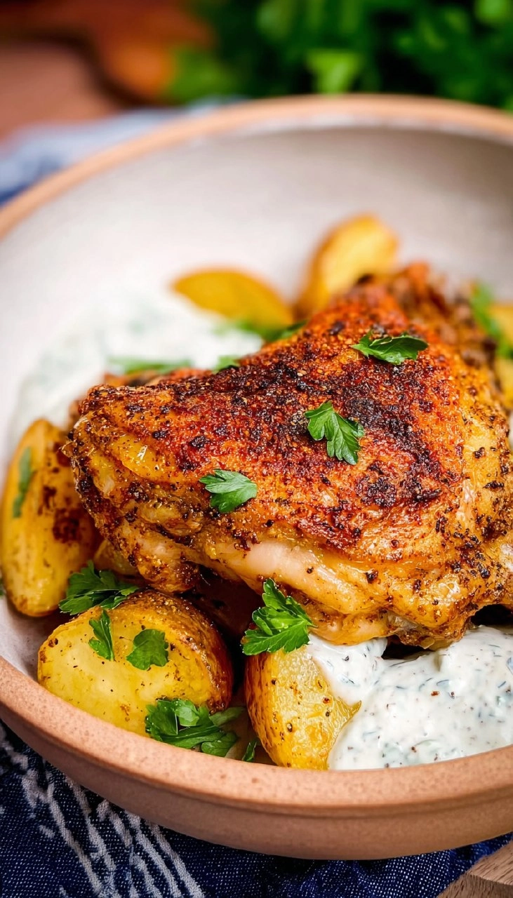 Za'atar Hähnchenschenkel aus der Heißluftfritteuse 125 Za'atar Hähnchenschenkel aus der Heißluftfritteuse