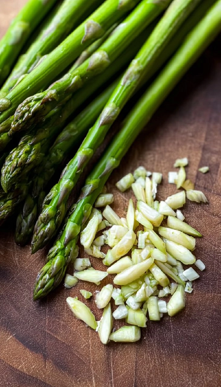 Gebratener Grüner Spargel aus der Pfanne