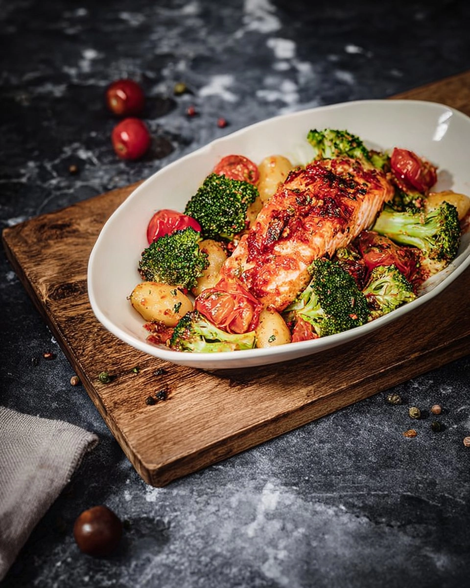 Lachs aus dem Airfryer mit Gnocchi, Brokkoli und Tomaten 99 Lachs aus dem Airfryer mit Gnocchi, Brokkoli und Tomaten