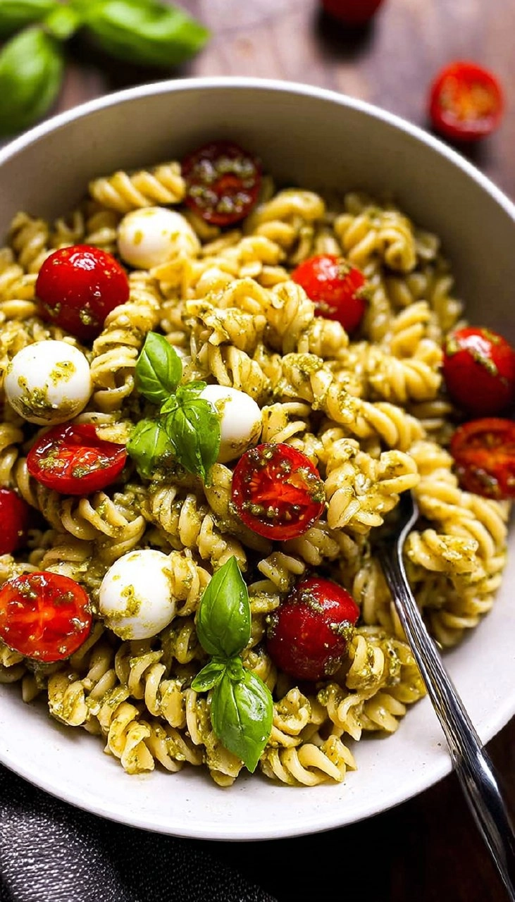 Nudelsalat mit Pesto