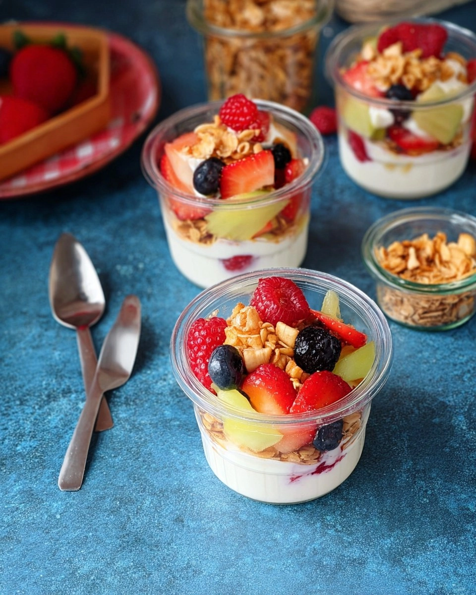 Obstsalat Töpfchen mit Skyr