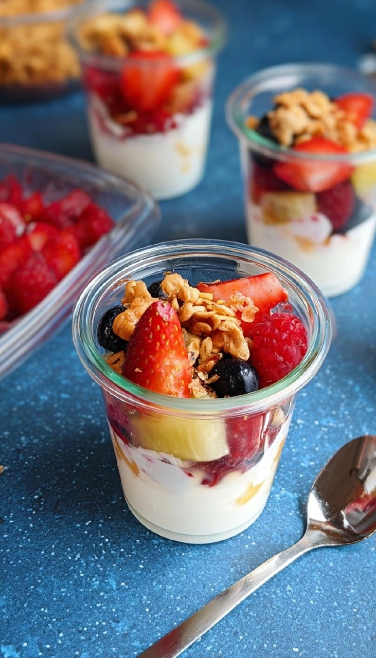 Obstsalat Töpfchen mit Skyr