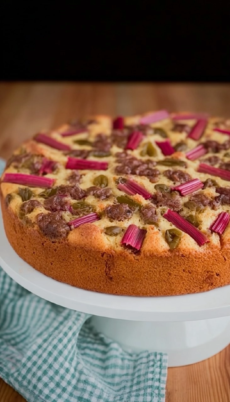Saftiger Rhabarber-Joghurt-Kuchen