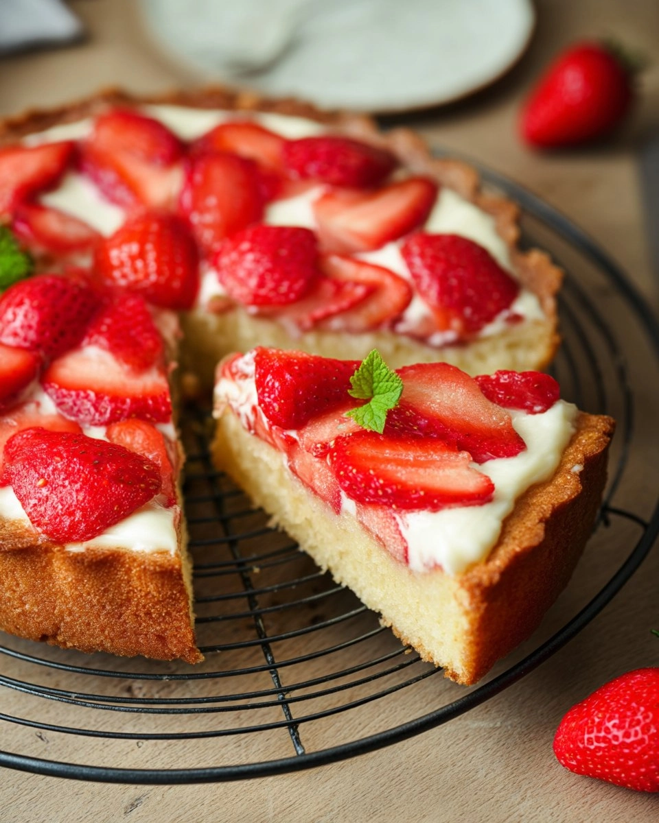 Erdbeerkuchen mit Rührteig